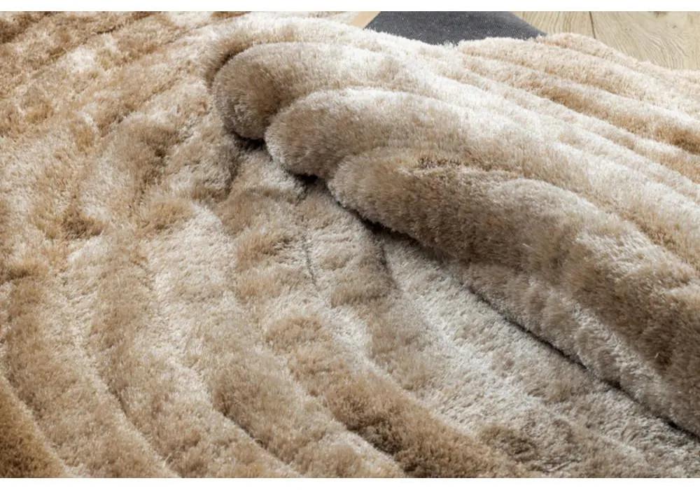 Luxusný kusový koberec shaggy Flimo béžový 160x220cm