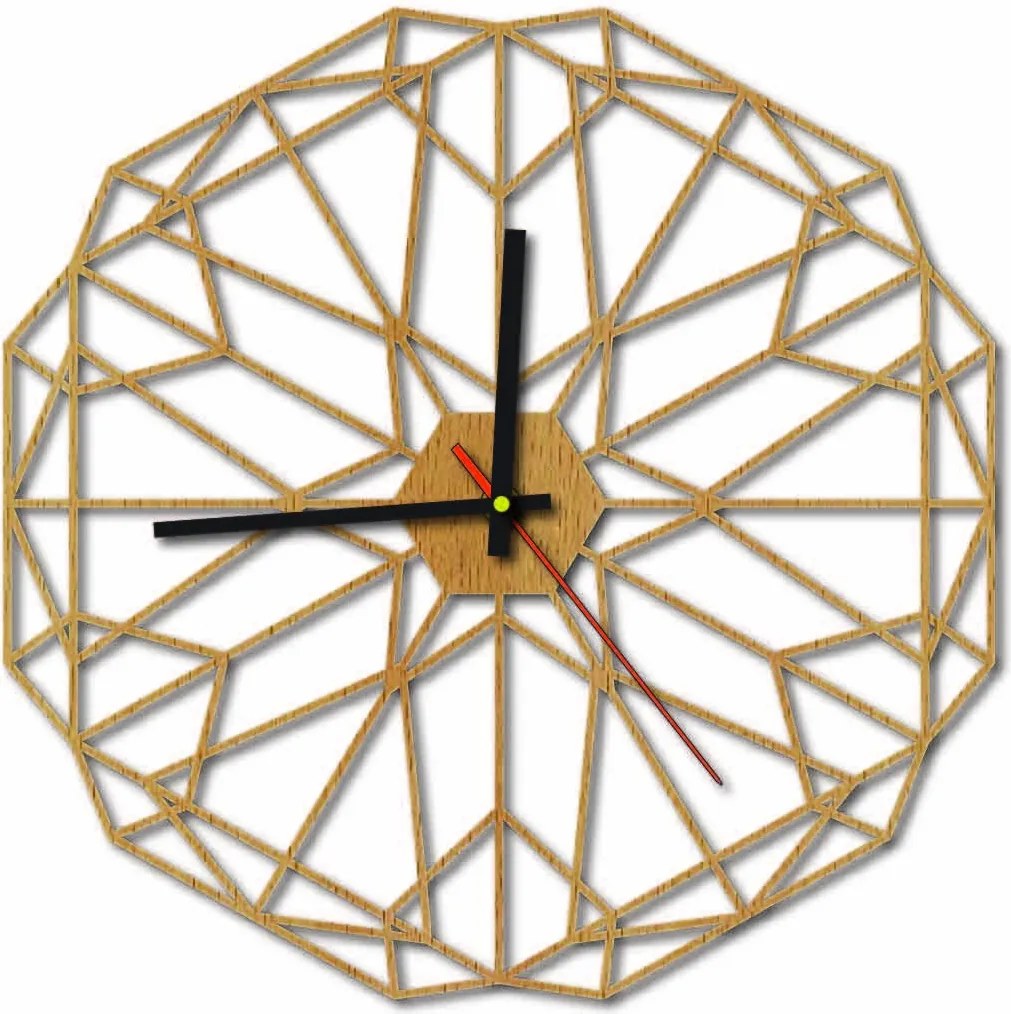 MDF Nástenné hodiny do obyvačky i čierne 40 cm I SENTOP HDFK0017: HDF - Čierna 3975-73196 HDFK0017 PR0346 MDF