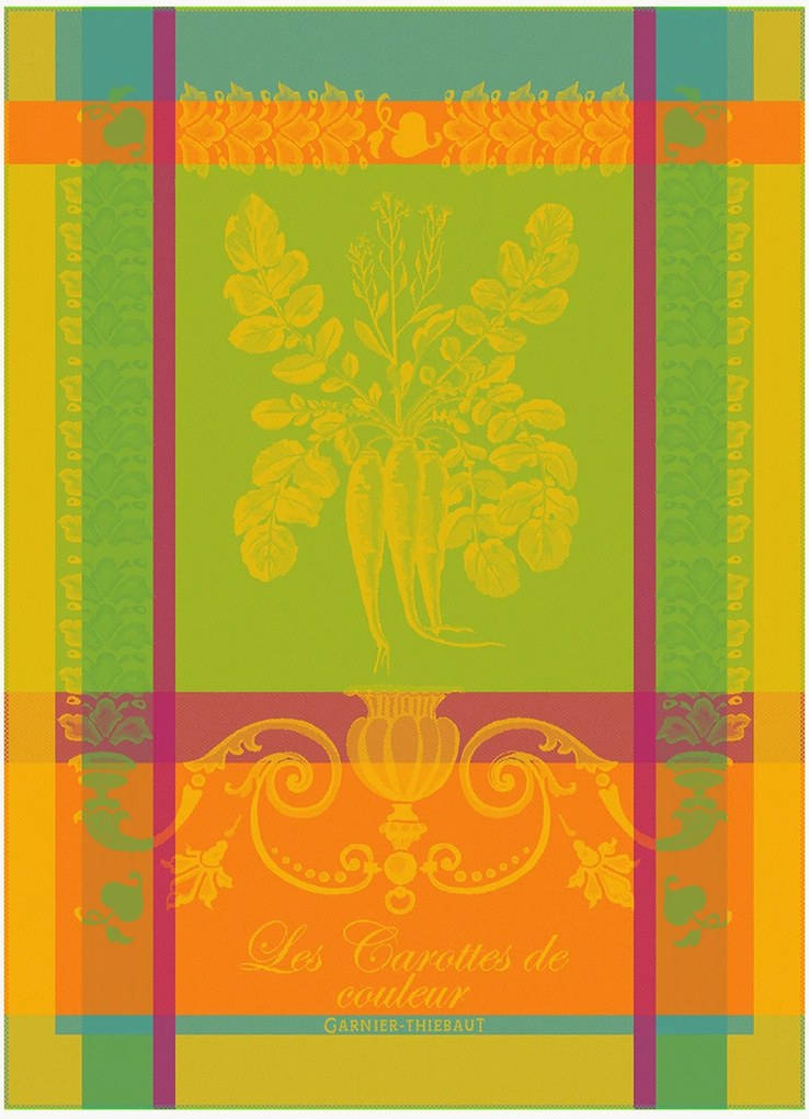Žakárové kuchynské utierky Carottes De Couleur Zeste, 4 ks