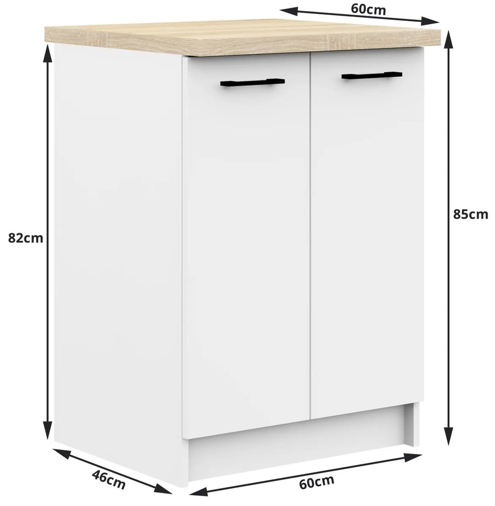 Kuchynská skrinka Olivie S 60 cm 2D biela