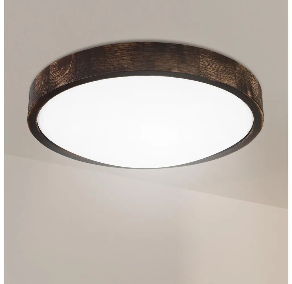 Brilagi - LED stropné svietidlo CARVALHO SLIM SMOKEY LED/36W/230V dub, priemer 37,5 cm