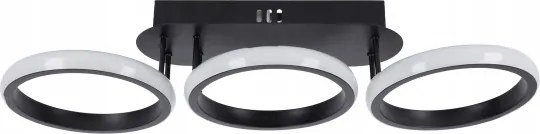 Stmievateľné LED stropné svietidlo 30 W / 230 V, 3000–6500 K, čierne, Wi‑Fi (Tuya) + diaľkový ovládač