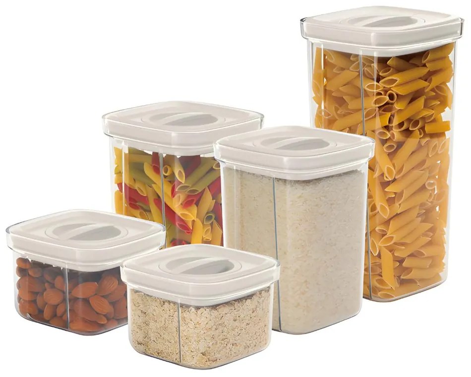 Berlinger Haus BH 8575 Sahara – sada dóz 5 ks, krémové vzduchotesné kanistre