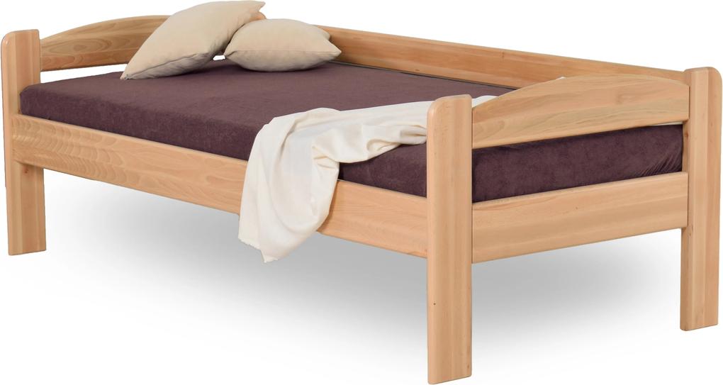 Drevená posteľ so zábranou LIBOR - BUK