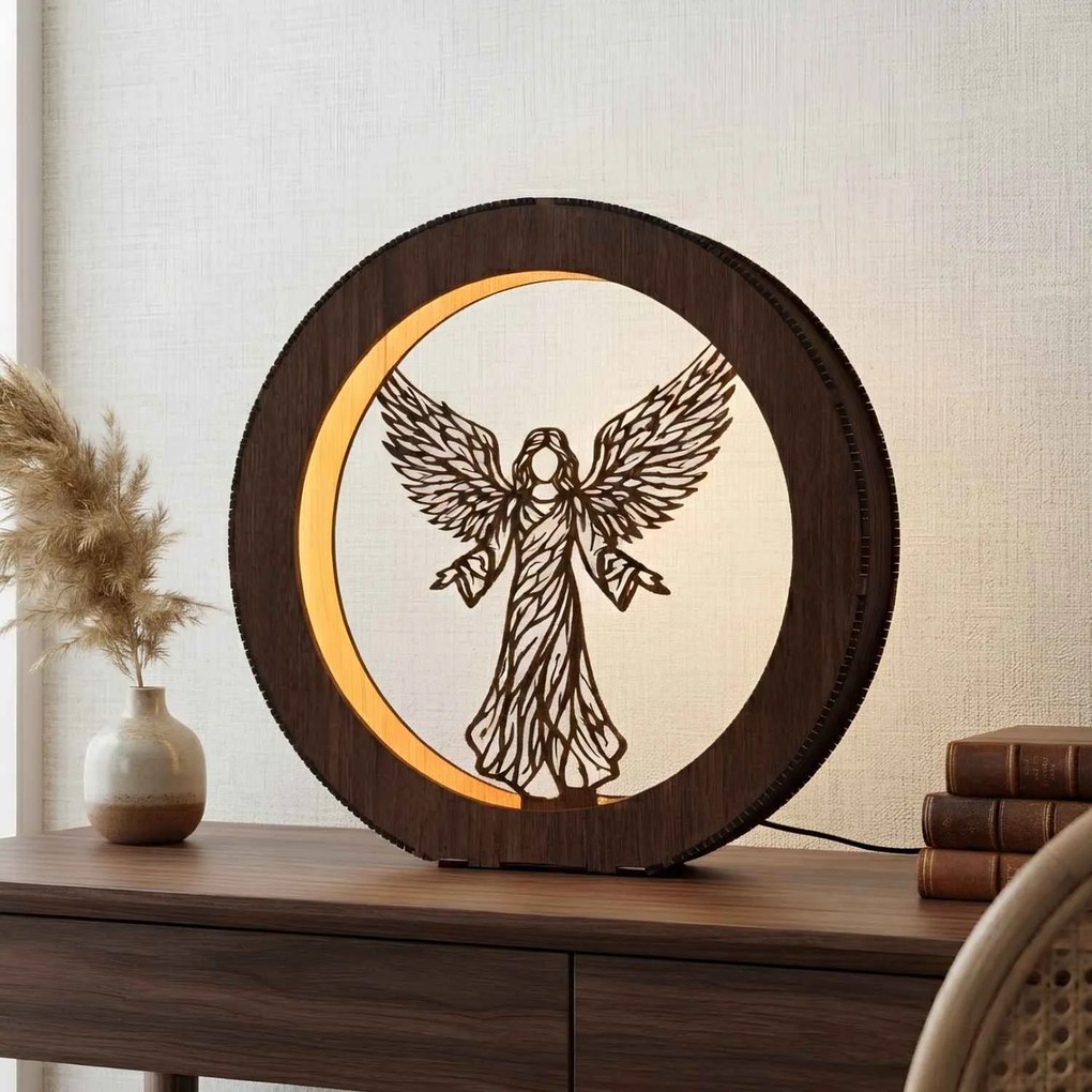 LED lampa Anjel svetla – Moderná dekorácia s podsvietením | RAFAELL: HDF - Dub Sonoma 20 cm 4776-115024 LED0595