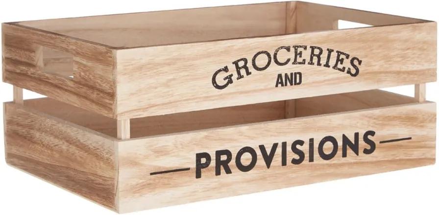 Drevený úložný box Premier Housewares Provisions, 25 × 35 cm