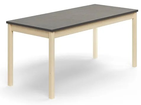 Stôl DECIBEL, 1600x700x720 mm, akustické linoleum, breza/tmavošedá