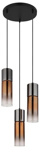 Globo 21000-3HG - Luster na lanku ANNIKA 3xE27/25W/230V čierna/medená