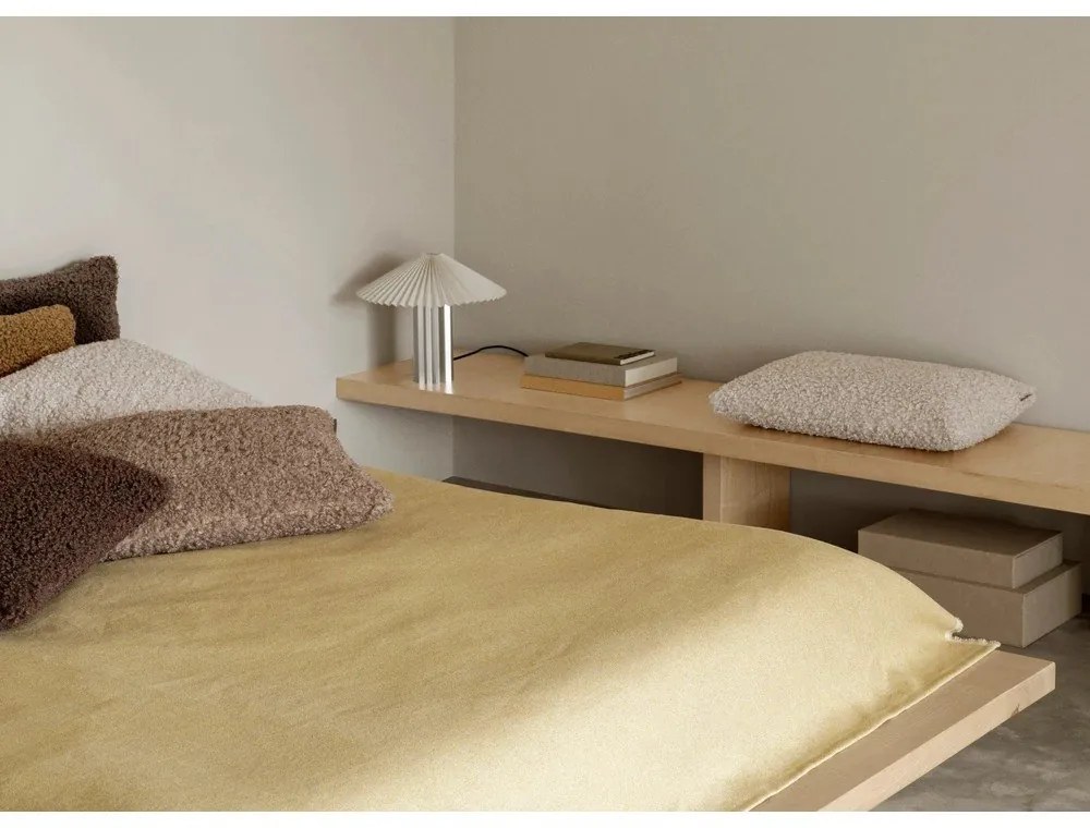 Béžové úložné boxy v súprave 2 ks s vekom z umelej kože 40x30x11 cm Sahla – Blomus