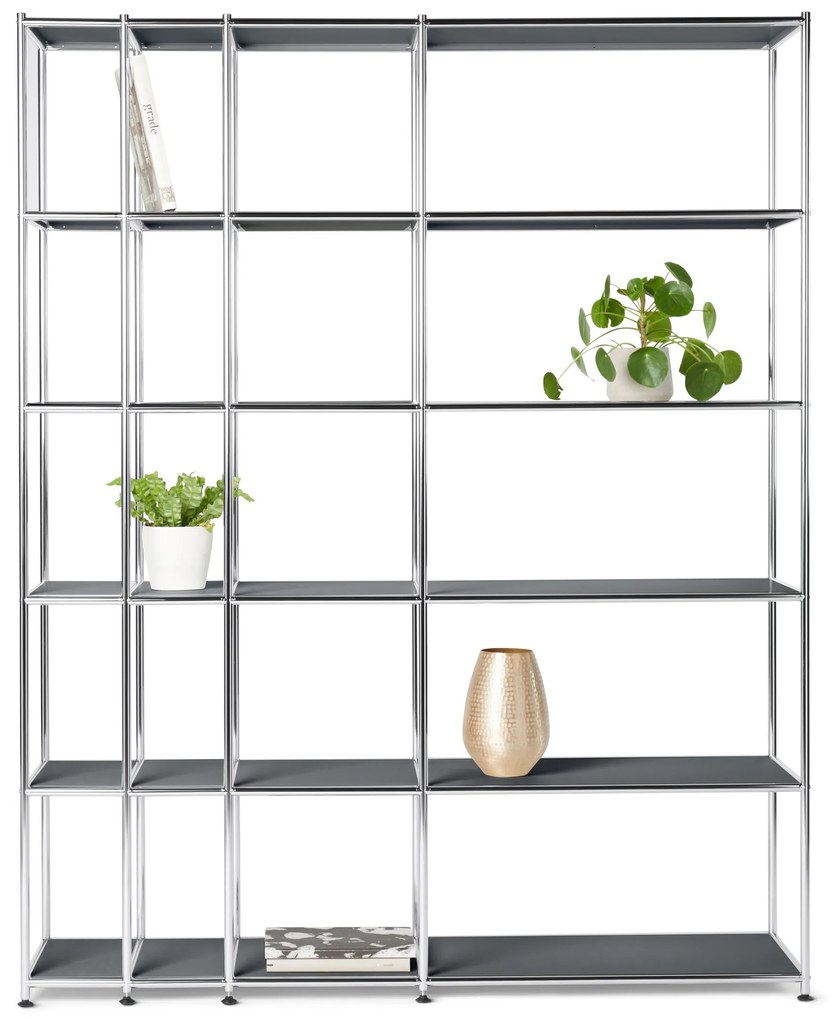 Otvorený kovový regál »CN3«, sivý