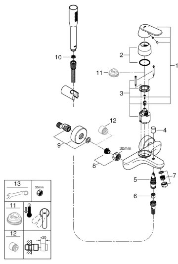 GROHE 32832000 - Kadna armatura EUROSMART COSMOPOLITAN