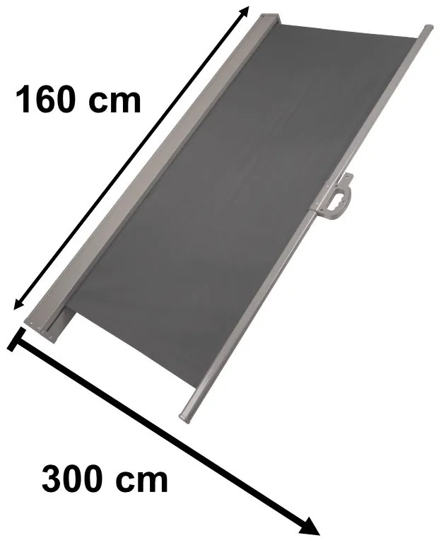 IKO Rolovacia markíza LUARO na terasu 160 x 300 cm - čierna