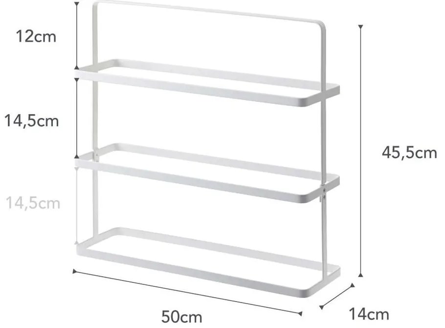 Biely kovový stojan na topánky Tower – YAMAZAKI