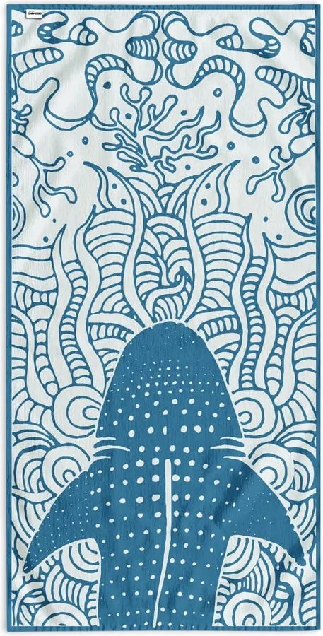 Modrá plážová osuška 90x180 cm Shark - DecoKing