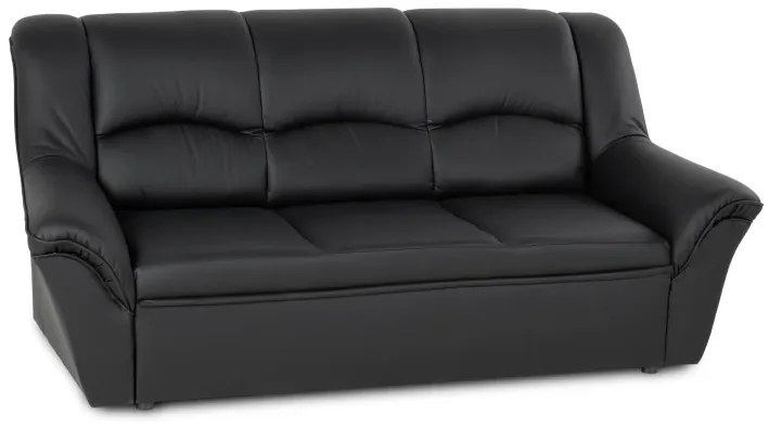 Kožená sedacia súprava DUBAJ LUX 3+1+1, čierna (k-70)