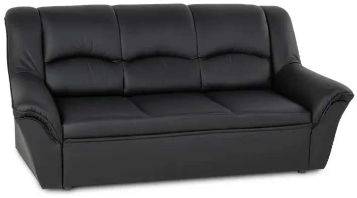 Kožená sedacia súprava DUBAJ LUX 3+1+1, čierna (k-70)