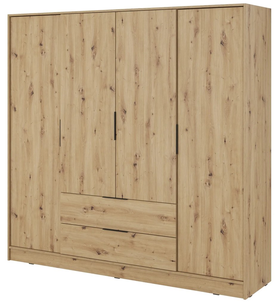 Šatníková skriňa Kelly 4D 206 cm dub artisan