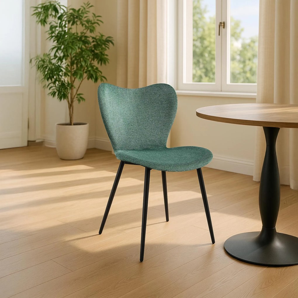 Jedálenská stolička Maika látka - zelená