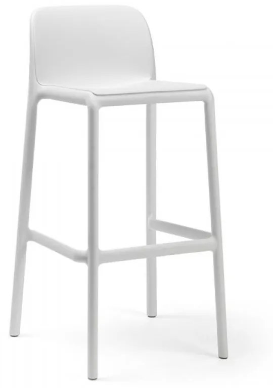FARO záhradná barová stolička bez podrúčok bianco