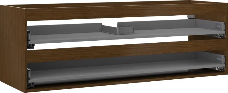 Mexen Box-A, závesná skrinka 140 cm, 2 zásuvky, orech, 91AX0-1400-470-2-86
