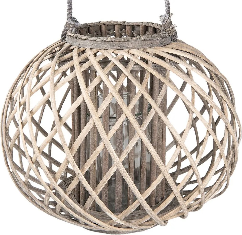 Drevená lucerna Brisa vel. XL - Ø 47*36 cm