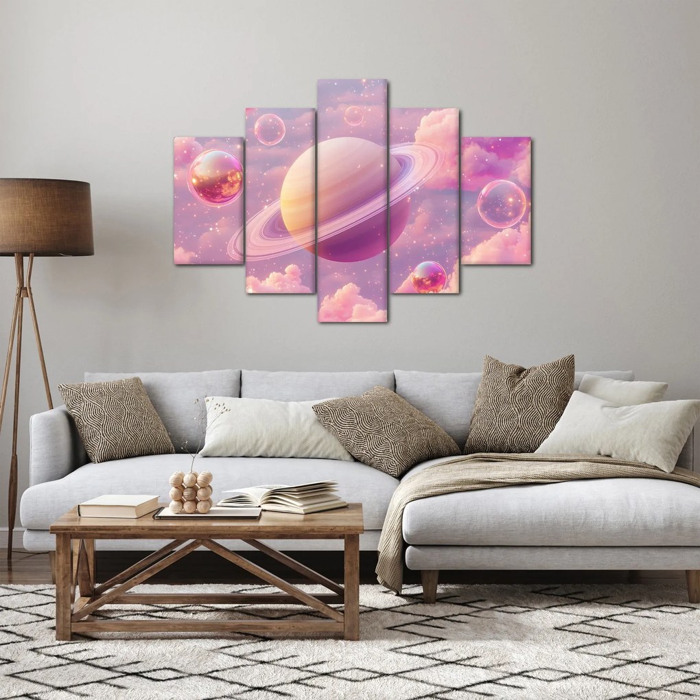 Obraz - Ružová planéta (150x105 cm)