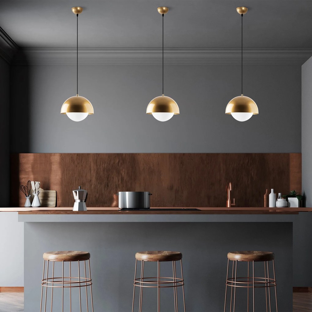 Závesný luster Camgoz zlatý