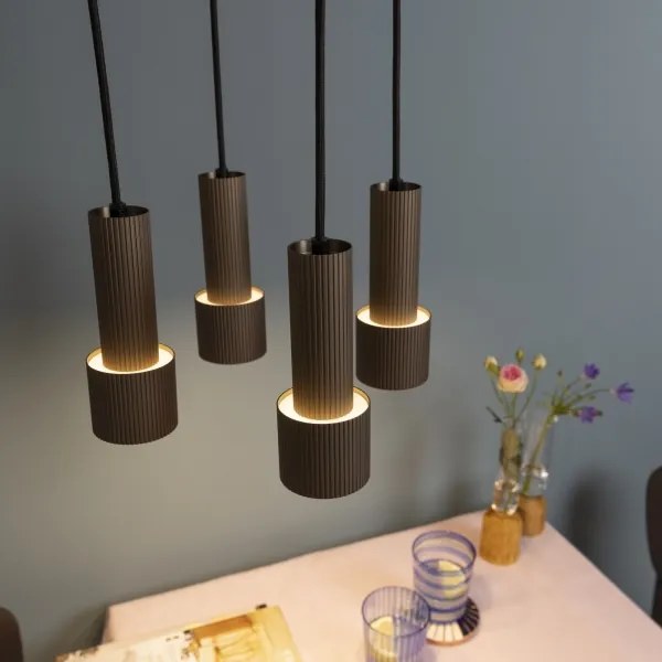 Brilliant - Luster na lanku CADIZ 4xGU10/10W/230V pr. 35 cm bronzová