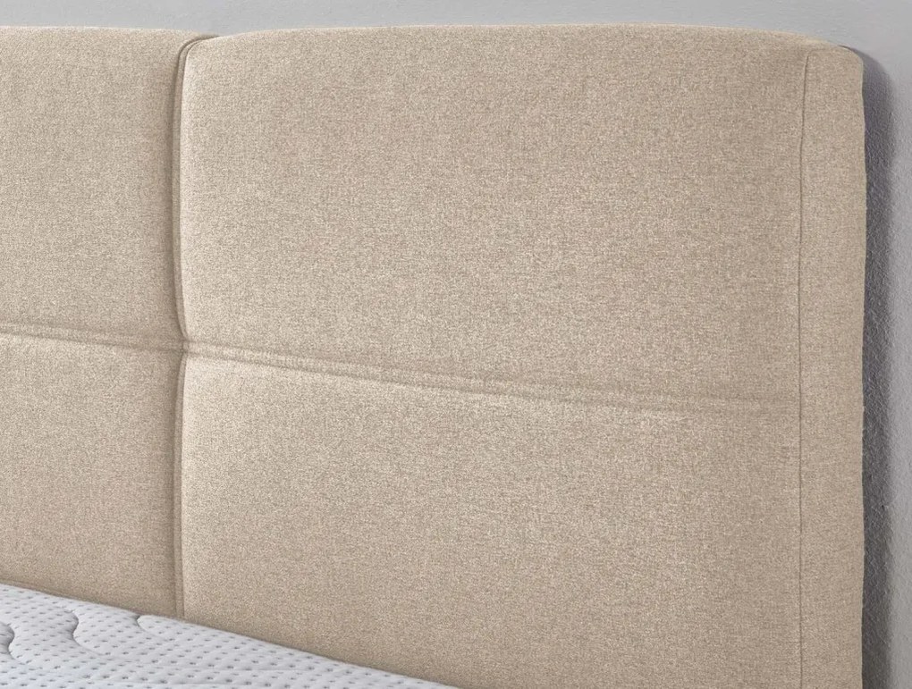 Posteľ Domango 140x200 cm, béžová látka