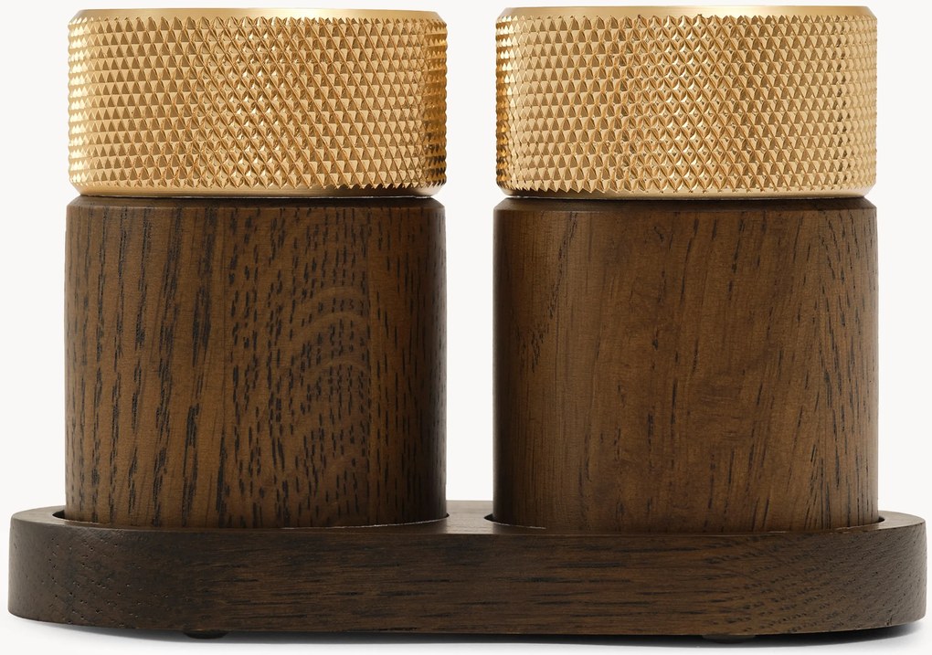 Mlynčeky na soľ a korenie z jaseňového dreva Sina, 3 ks