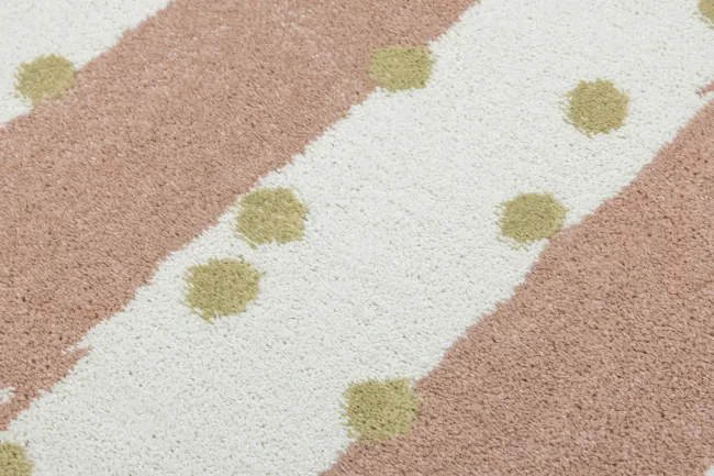 Koberec LIMA M044A krémový / ružový / zlatý kruh