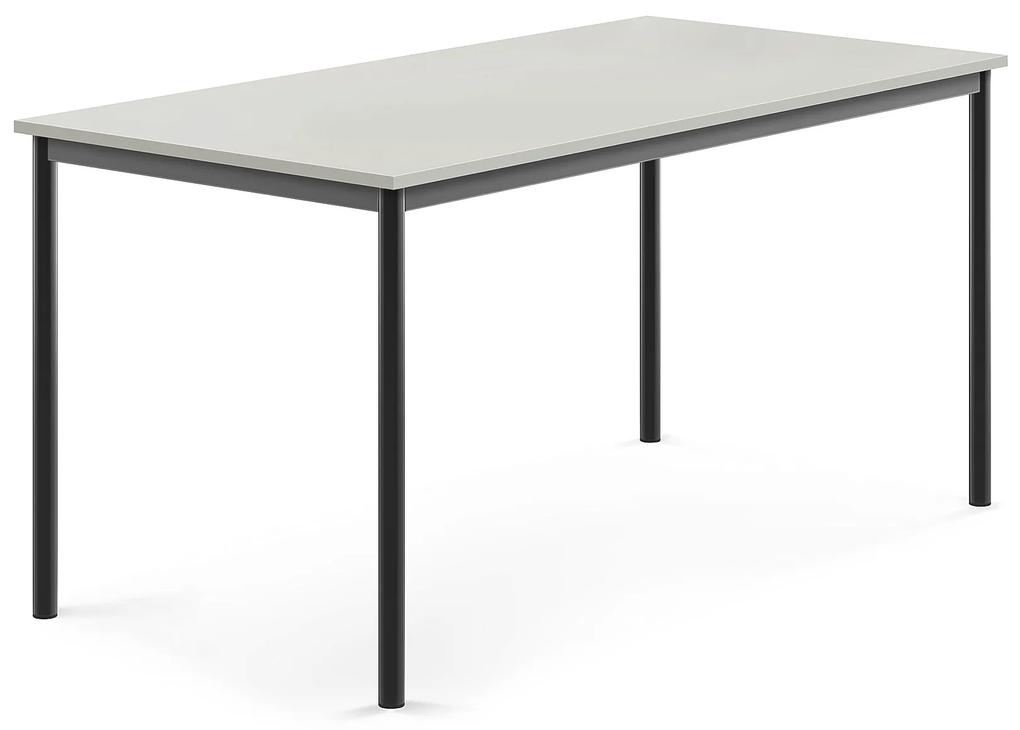 Stôl SONITUS, 1600x800x760 mm, HPL - šedá, antracit