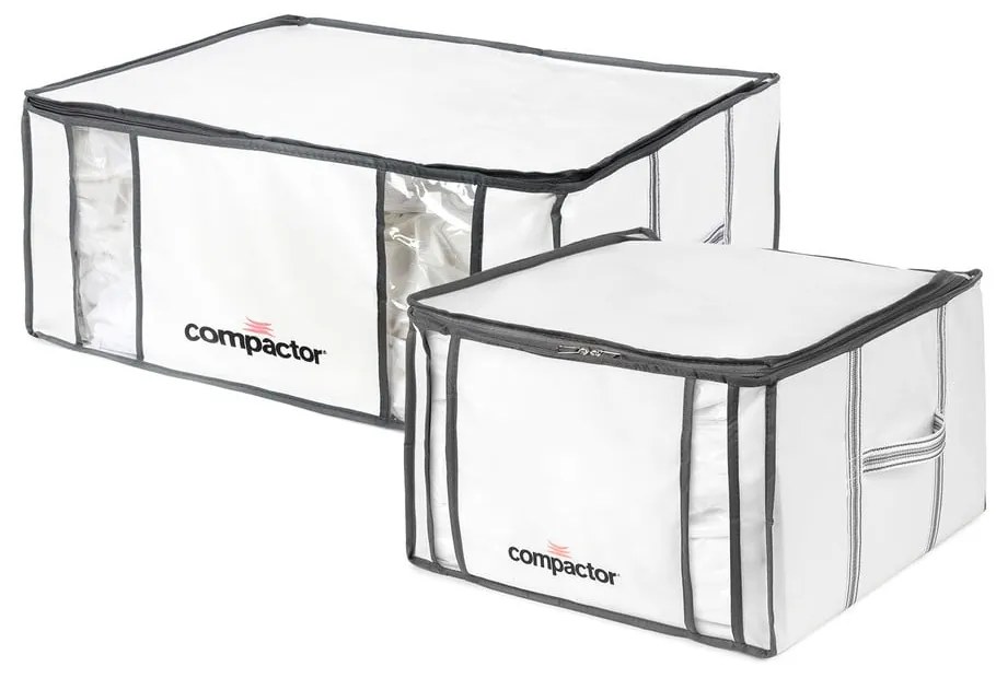 Vákuové vystužené látkové úložné boxy na oblečenie v súprave 2 ks 50x65x27 cm Life – Compactor