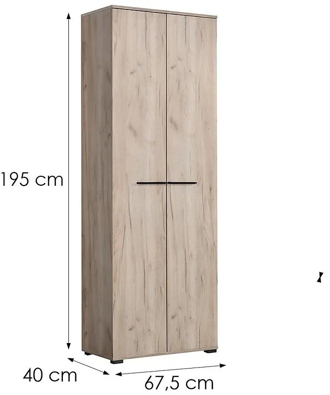 Skriňa Lorca Šedá Dub/Šedá 11008354