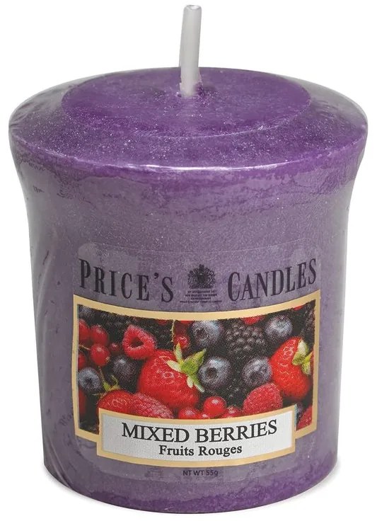 Price´s FRAGRANCE votivná sviečka Mixed Berries - horenie 15h