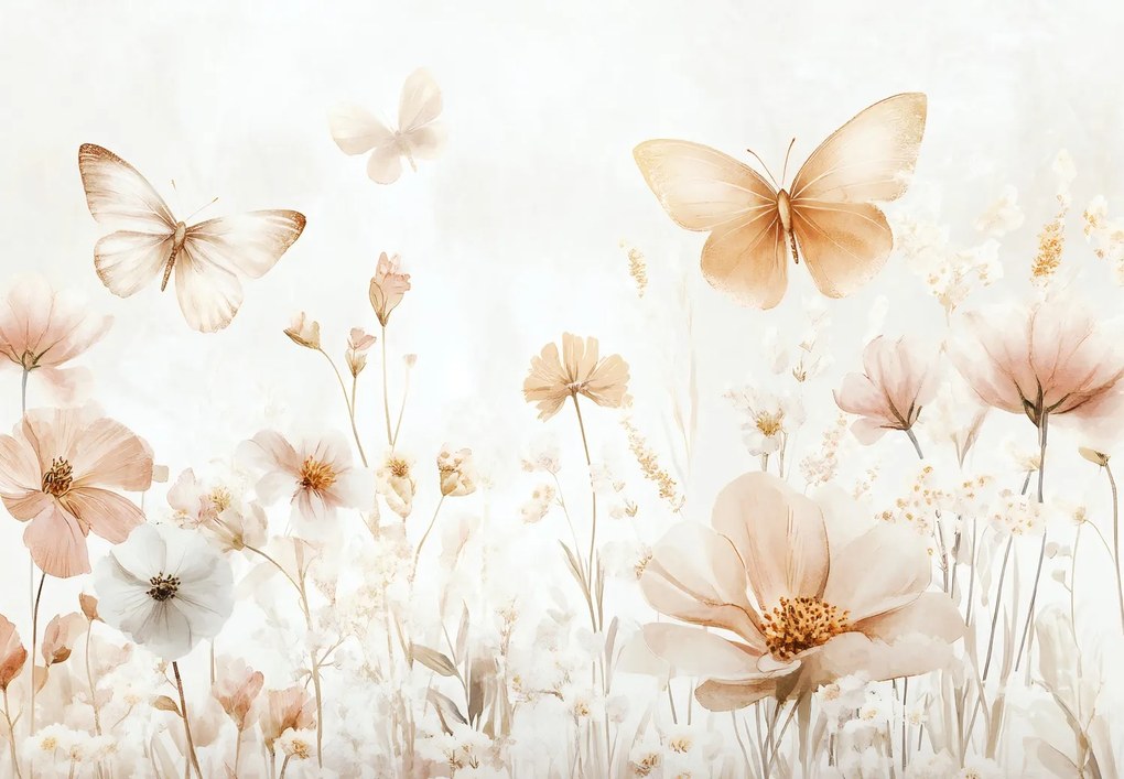 Fototapeta - Kvety v pastelových farbách (147x102 cm)