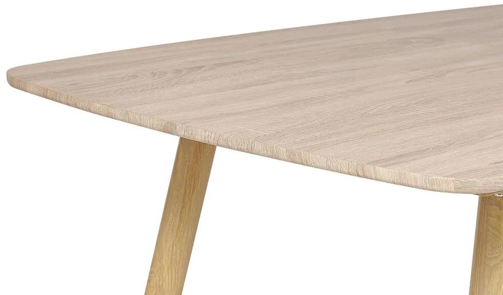 Rozkladací jedálenský stôl 180/210 x 90 cm svetlé drevo HAGA Beliani