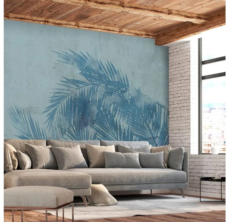 Artgeist Fototapeta - Palm Trees in Blue Veľkosť: 245x175, Verzia: Samolepiaca