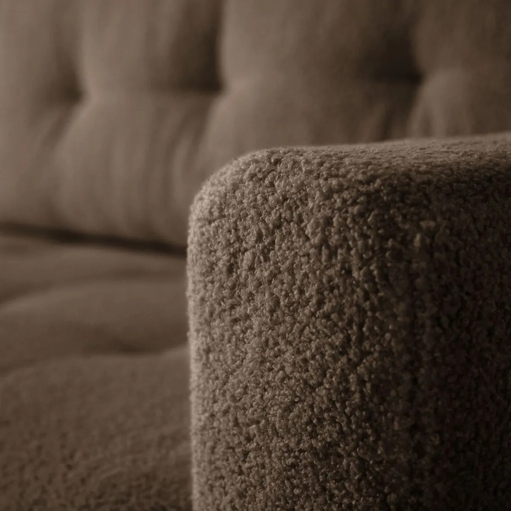 ROHOVÁ SEDAČKA SHARLOTTE 261 x 143 cm HNEDÁ