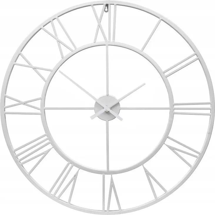 Tutumi Nástěnné kovové hodiny 70 cm - bílé