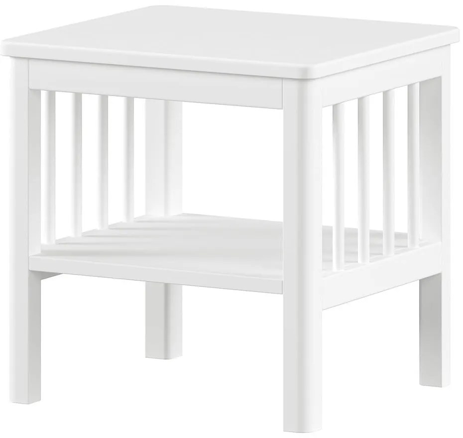 Biely detský nočný stolík z bukového dreva Forrest – Vipack