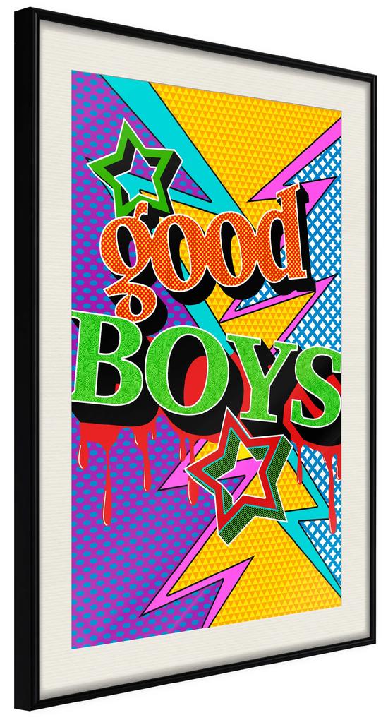 Artgeist Plagát - Good Boys [Poster] Veľkosť: 20x30, Verzia: Zlatý rám s passe-partout