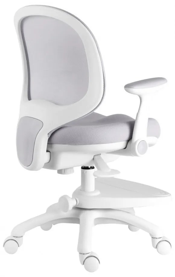 Detská rastúca stolička Neoseat KIDDY ONE — látka, sivá