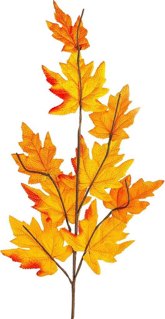 Jesenná vetvička s oranžovými listami javora, 70 cm