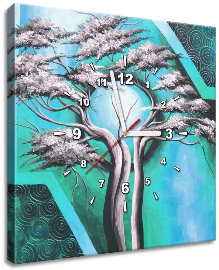 Gario Obraz s hodinami Mohutný strom o polnoci Veľkosť: 40 x 40 cm