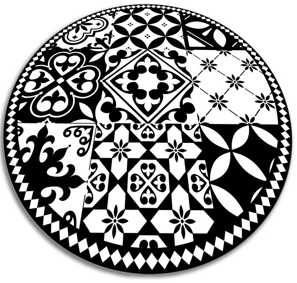 Módne guľatý vinylový koberec Módne guľatý vinylový koberec portugalskej dlaždice