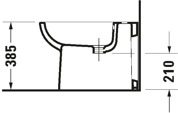 Duravit 22411000002 - Voľne stojaci bidet D-CODE 35,5x52,5 cm keramika/lesklá biela
