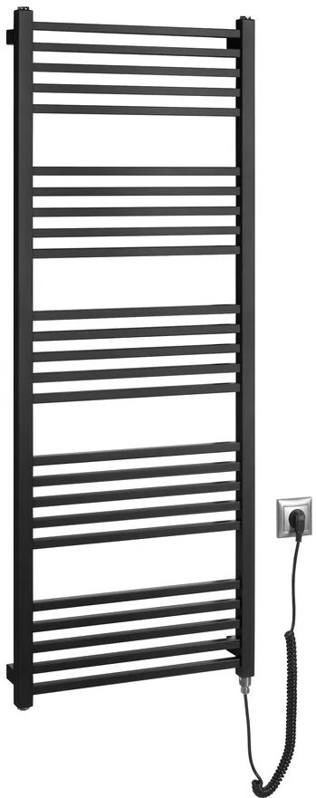 Sapho Sapho, METRO-E elektrické vykurovacie teleso, rovné, 500x1340 mm, 500 W, čierna matná, ME513B