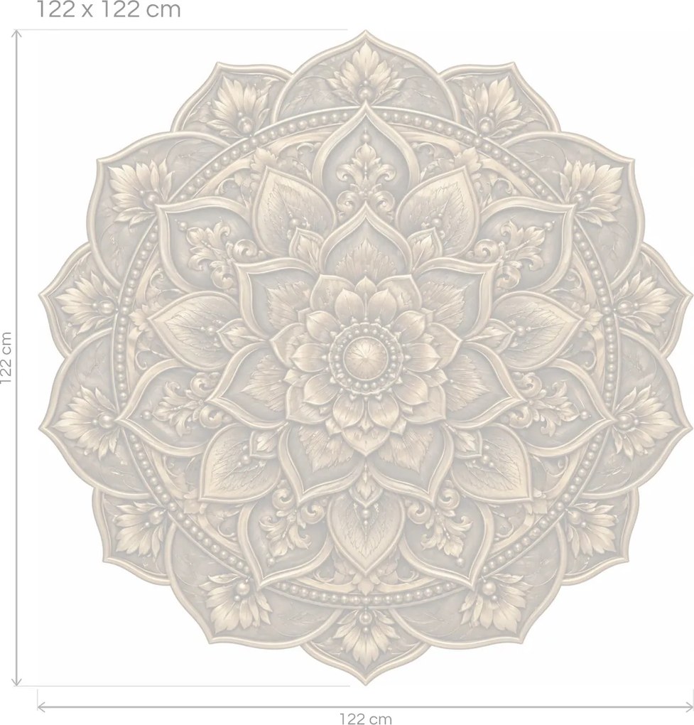 Bronzová mandala arch 75 x 75 cm