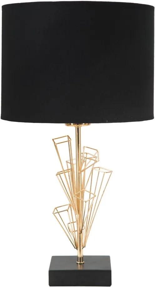 Stolová lampa v čierno-zlatej farbe Mauro Ferretti Glam Olig, výška 45 cm